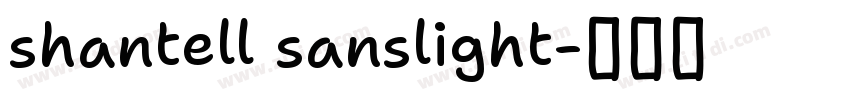 shantell sanslight字体转换